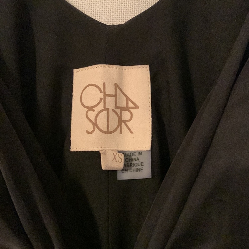 Chaser black silk midi cowl neck dress - Picture 5 of 11